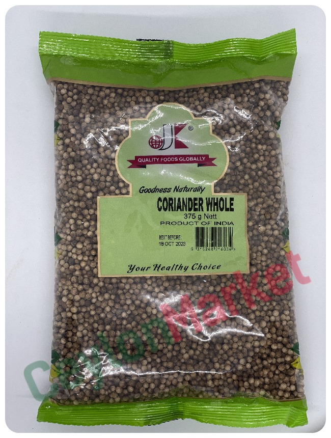 9315268216034_1 JK CORIANDER WHOLE 375G - Image 1