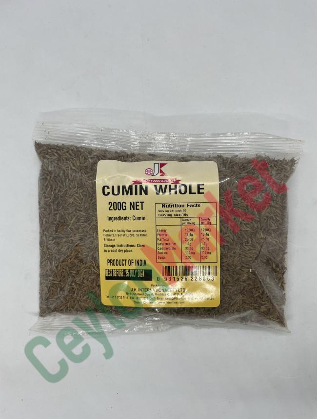 9315268228020_1 JK CUMIN WHOLE 200G - Image 1