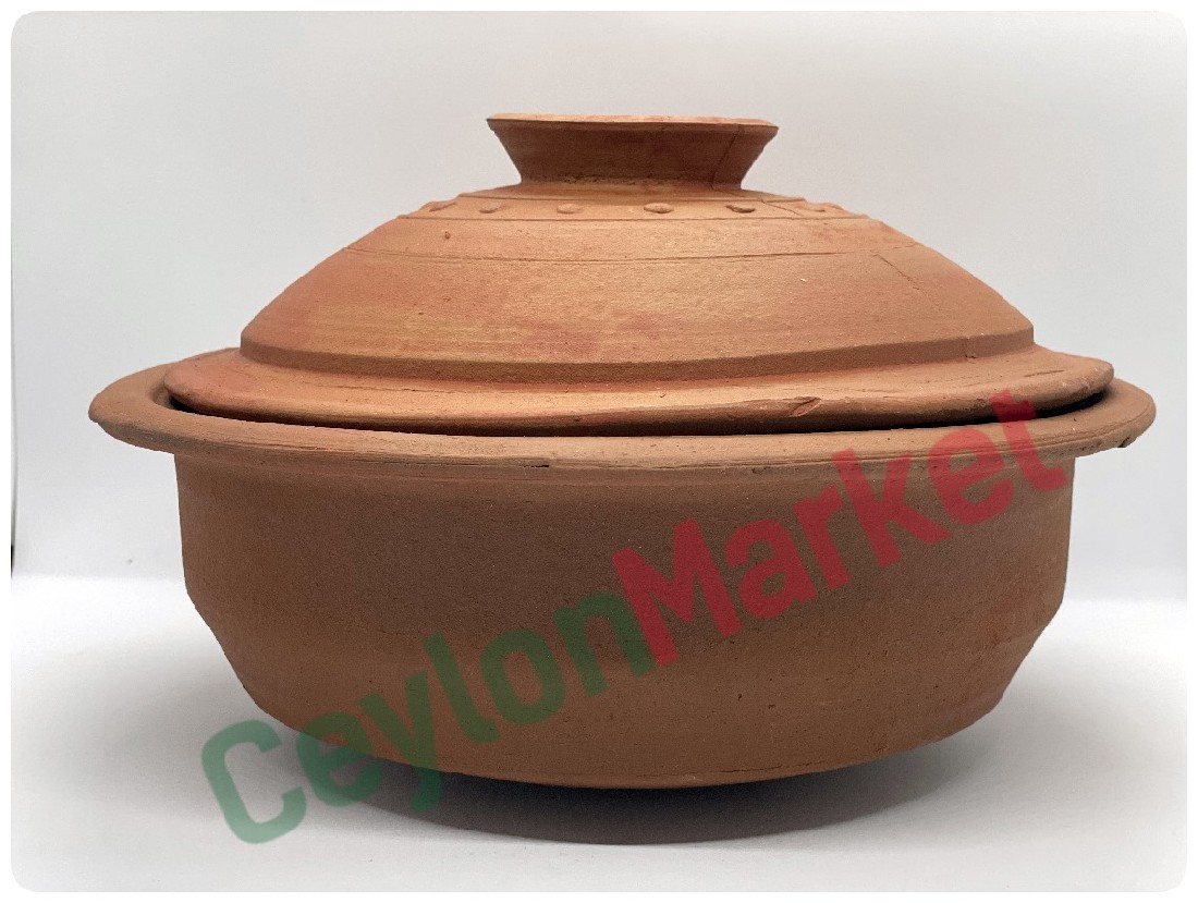 20003777_1 CLAY CURRY PAN WITH LID - 10 INCHES - Image 1