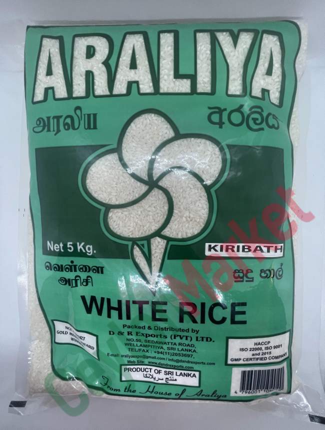 4796001104040_1 ARALIYA WHITE RICE 5KG - Image 1