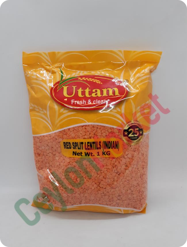 UTTAM RED LENTILS SPLIT 1KG UTTAM RED LENTILS SPLIT 1KG